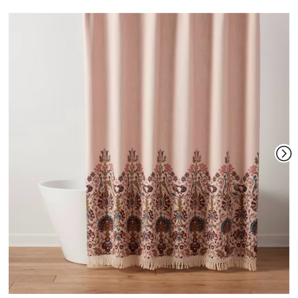Boho Floral Shower Curtain